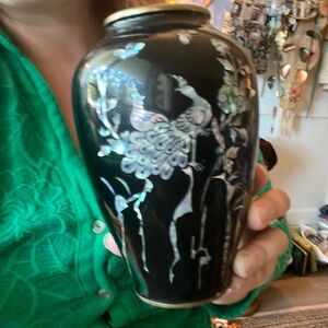 Peacock Vase Motherof Pearl Inlay